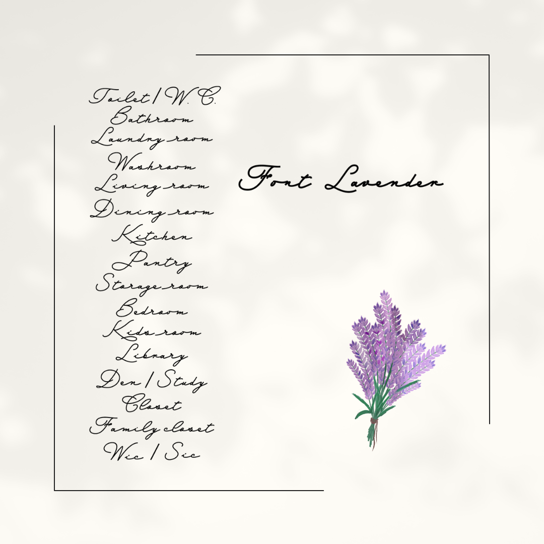 Room Door Sticker -Lavender-