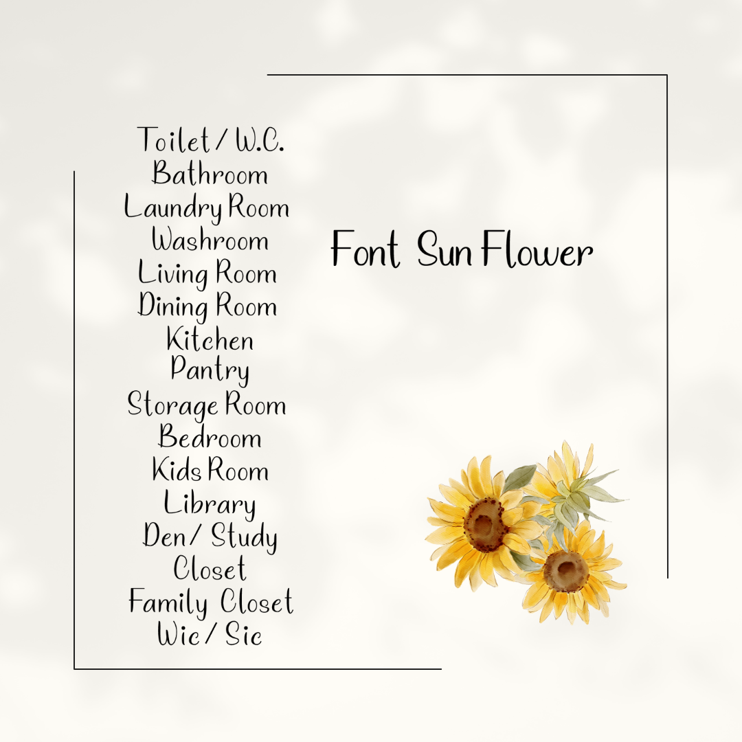 Room Door Sticker -Sunflower-