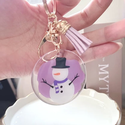 Snowman Name Keychain