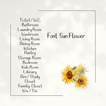 Room Door Sticker -Sunflower-
