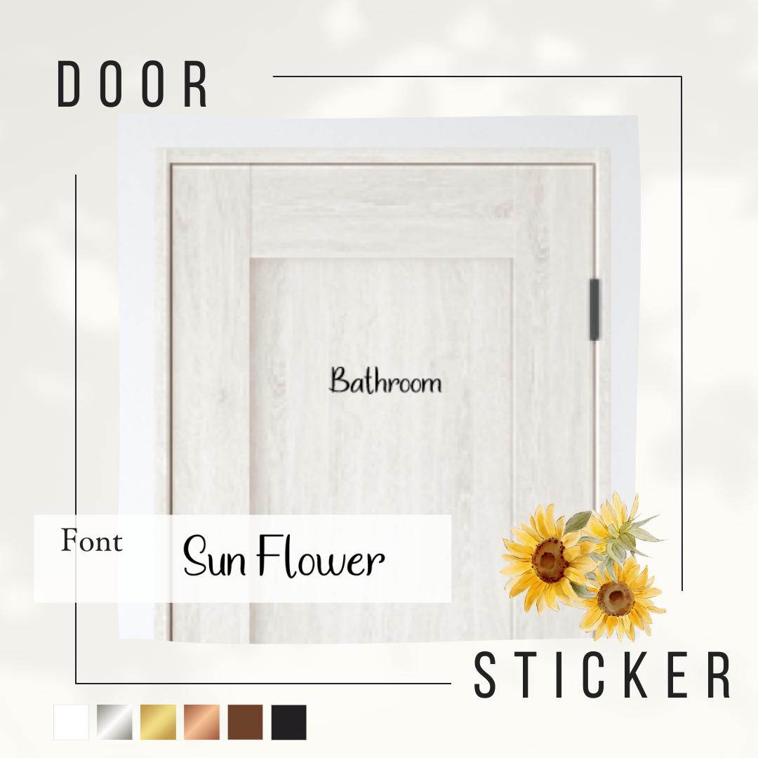 Room Door Sticker -Sunflower-